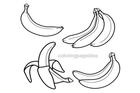 Banana Coloring Page