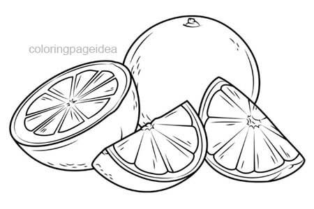 Grapefruit Coloring Pages