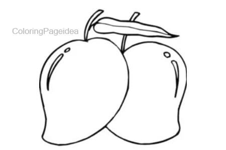 Mango Coloring Page