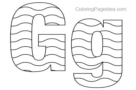 LETTER G COLORING PAGES