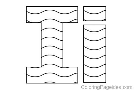 LETTER I COLORING PAGES