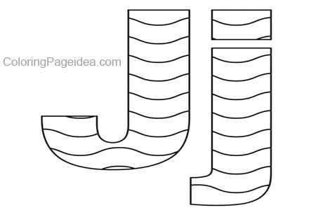 LETTER J COLORING PAGES