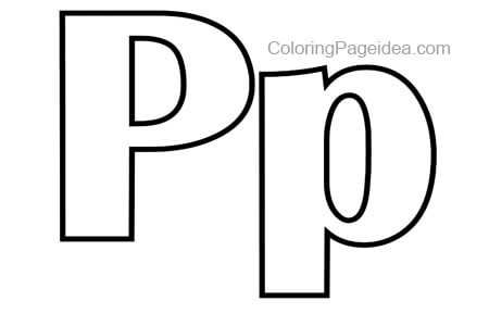 LETTER P COLORING PAGES