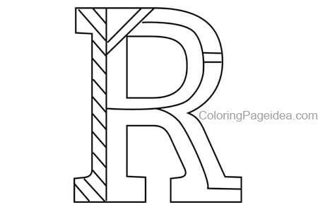 LETTER R COLORING PAGES