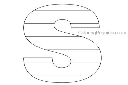 LETTER S COLORING PAGES