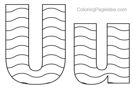 LETTER U COLORING PAGES