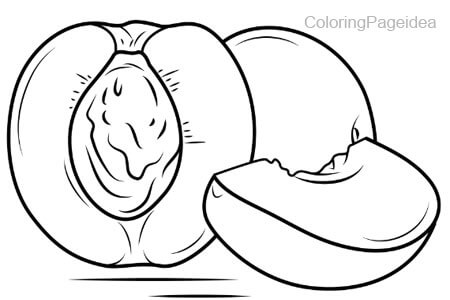 Nectarine Coloring Page