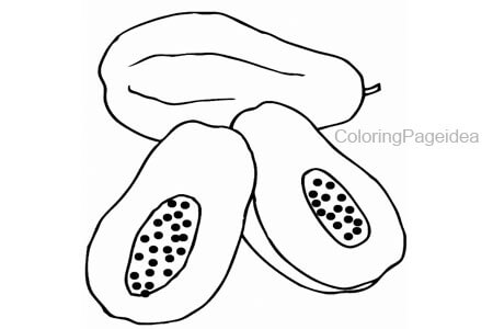 Papaya Coloring Page