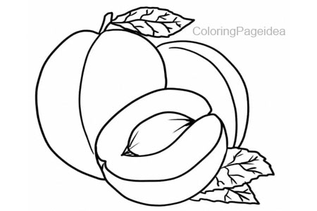 Peach Coloring Pages