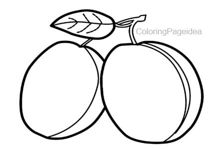 Plums Coloring Pages