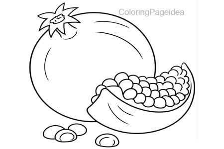 Pomegranate Coloring Pages