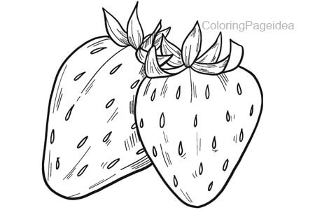 Strawberry Coloring Pages