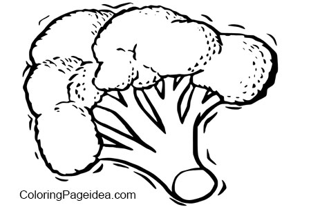 Broccoli Coloring Page