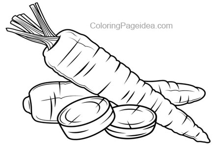 Carrots Coloring Page