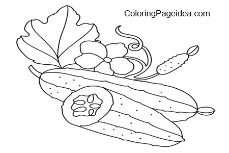 Cucumbers Coloring Page