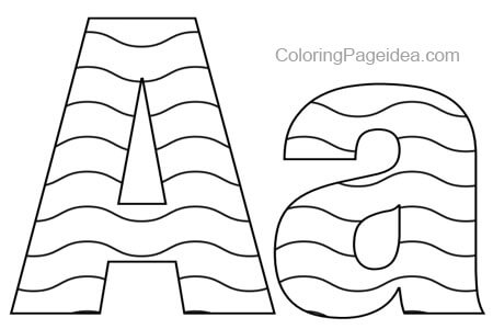 LETTER A COLORING PAGES