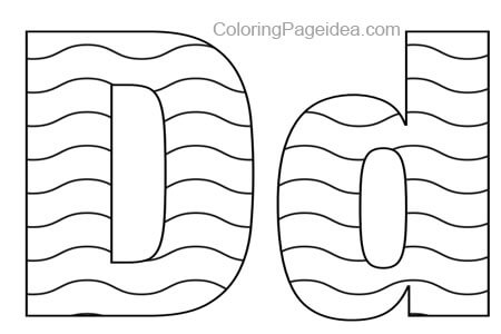 LETTER D COLORING PAGES