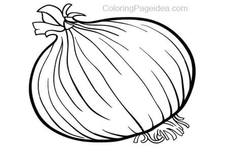 Onion Coloring Page